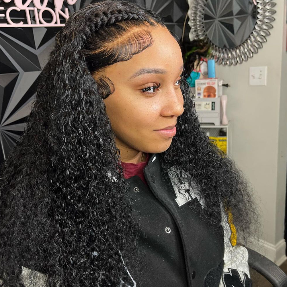 SUPER Pre-plucked Curly Hair 360 Lace Front Wig