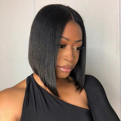 U Part Glueless Bob Wig Human Hair Wig
