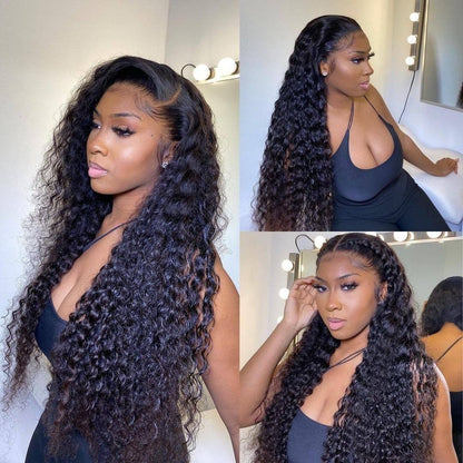 SUPER Pre-plucked Deep Wave Hair 360 Lace Front Wig