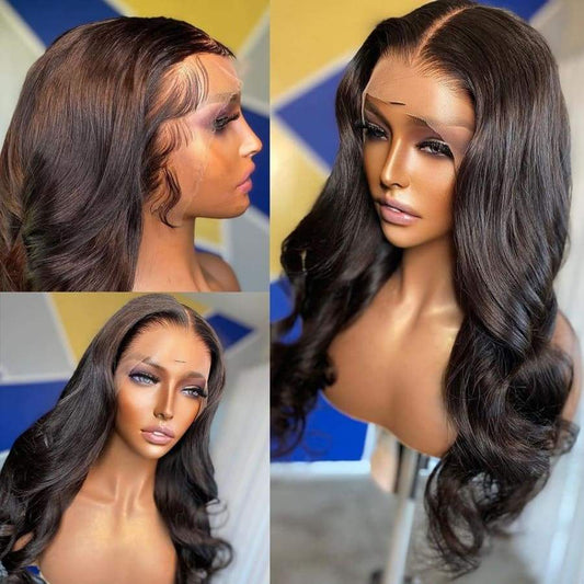Boby Wave Preplucked Virgin Hair 360 Lace Front Wig Fake 