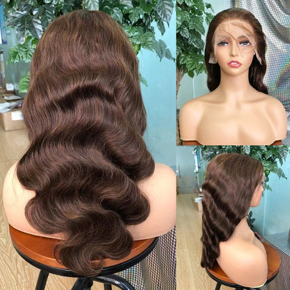【BIG SALE】NEW “SUPER Pre-plucked HD Lace” Wig Dark Brown Body Wave