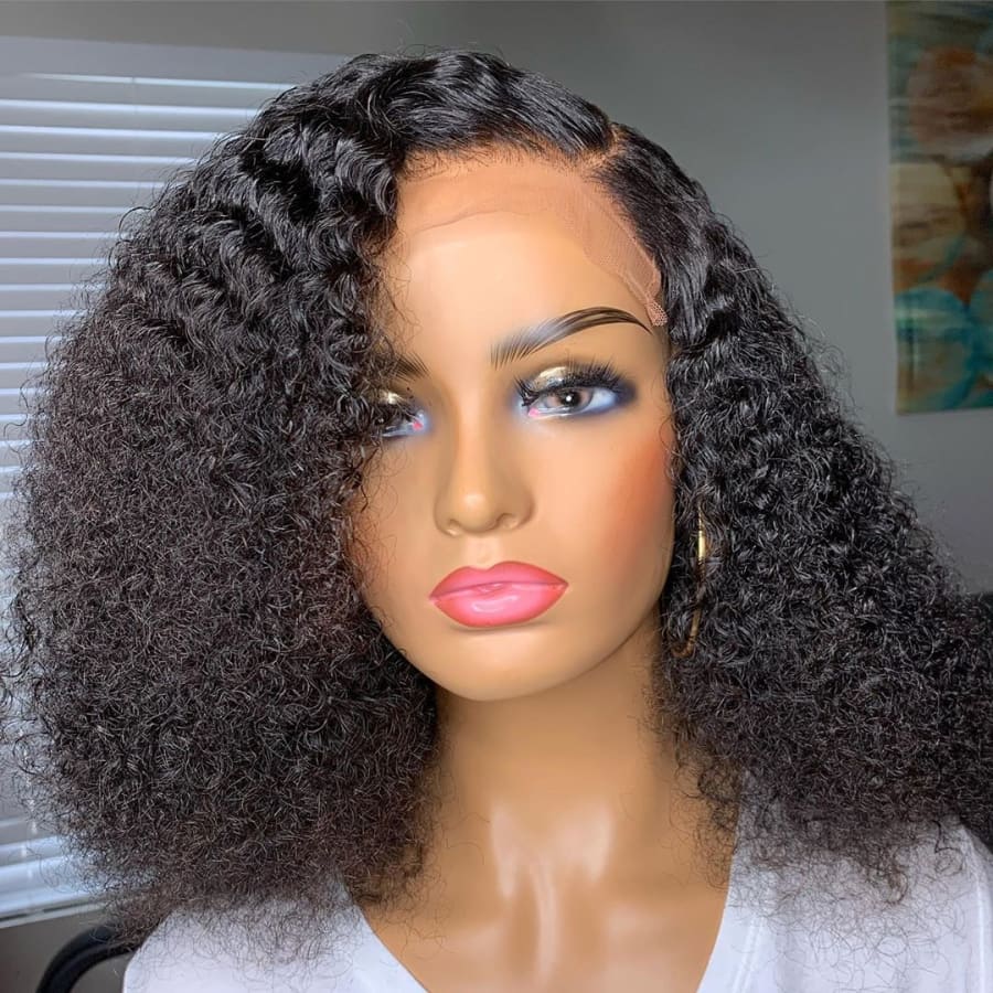 CURLY BOB SWISS LACE 5X5 LACE CLOSURE WIG