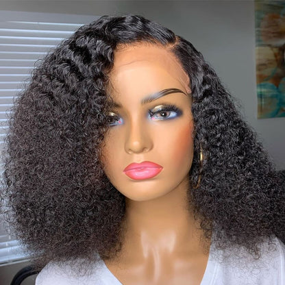 CURLY BOB SWISS LACE 5X5 LACE CLOSURE WIG