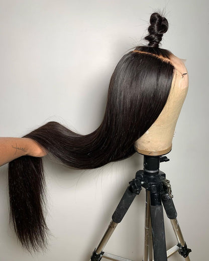 SUPER Pre-plucked Long Straight Hair 360 Lace Front Wig