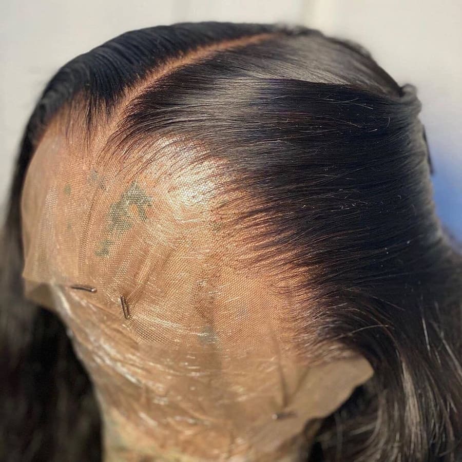 Kinky Curly Preplucked Virgin Hair 13x6 Swiss Lace Front Wig