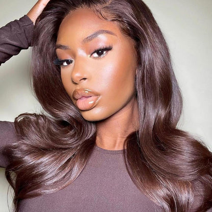 【BIG SALE】NEW “SUPER Pre-plucked HD Lace” Wig Dark Brown Body Wave