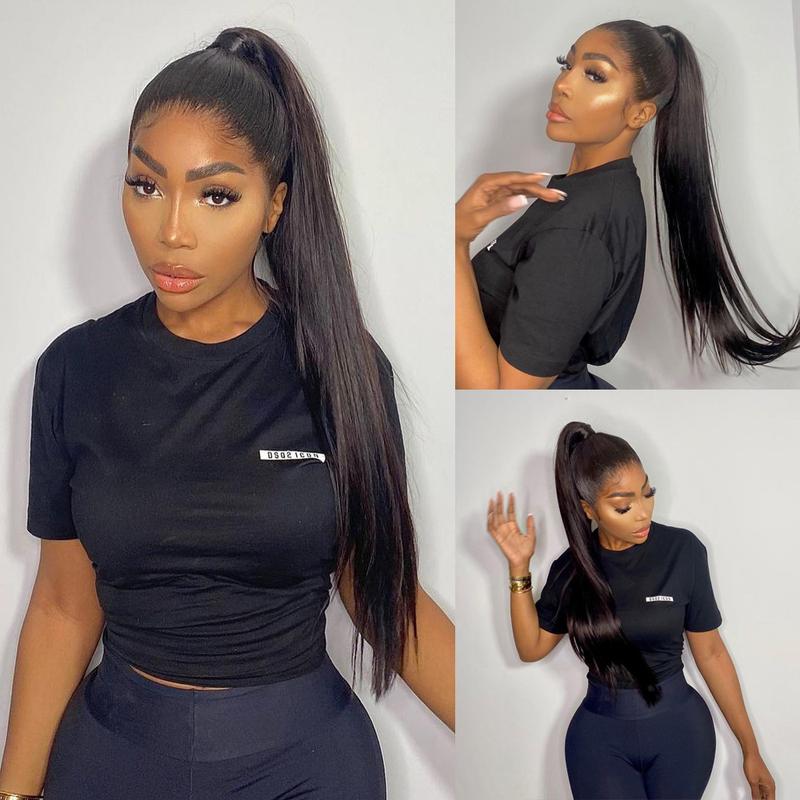 SUPER Pre-plucked Long Straight Hair 360 Lace Front Wig