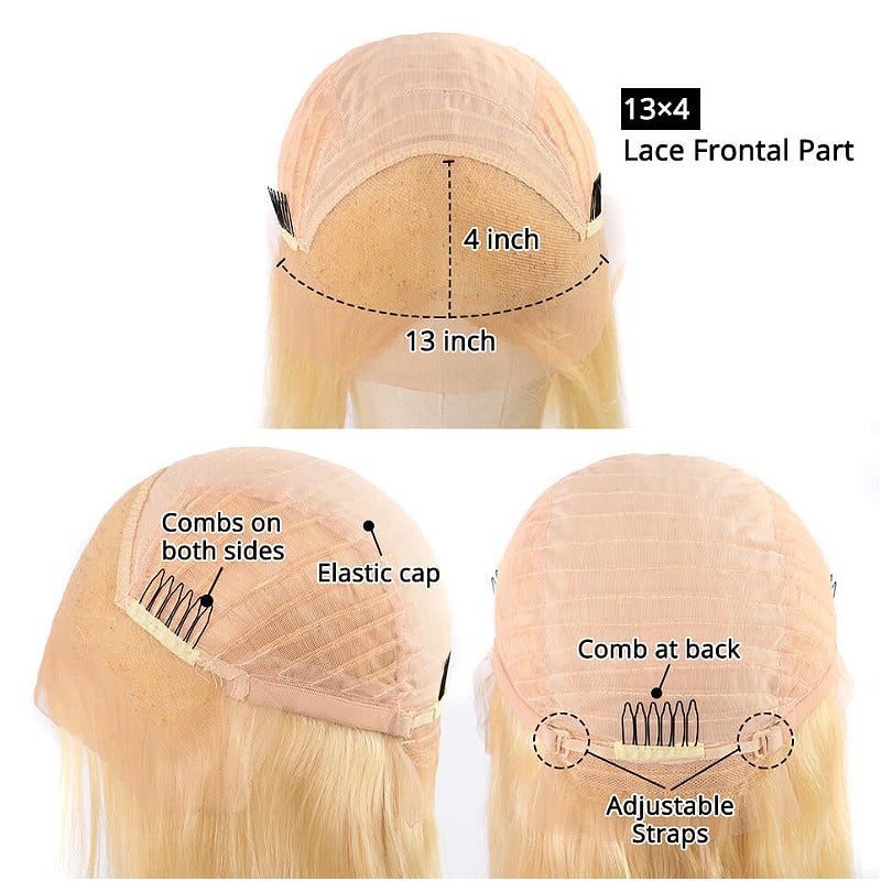 BLONDE 613 STRAIGHT BOB LACE FRONT HUMAN HAIR LACE WIG
