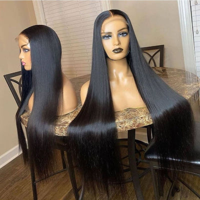 PRE-PLUCKED STRAIGHT SWISS LACE 5X5 LACE CLOSURE WIG