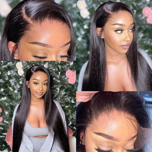 HD LACE 13x6 Deep Parting Preplucked Virgin Hair Lace Front Wig Silky Straight