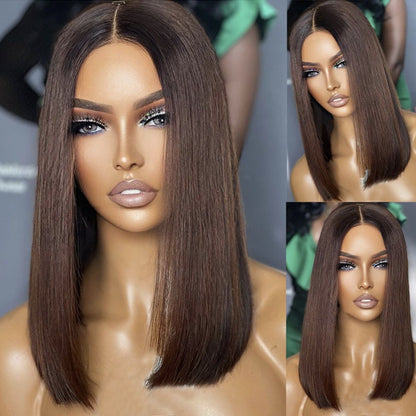 【BIG SALE】HD Lace SUPER Pre-plucked Brown Bob Wig