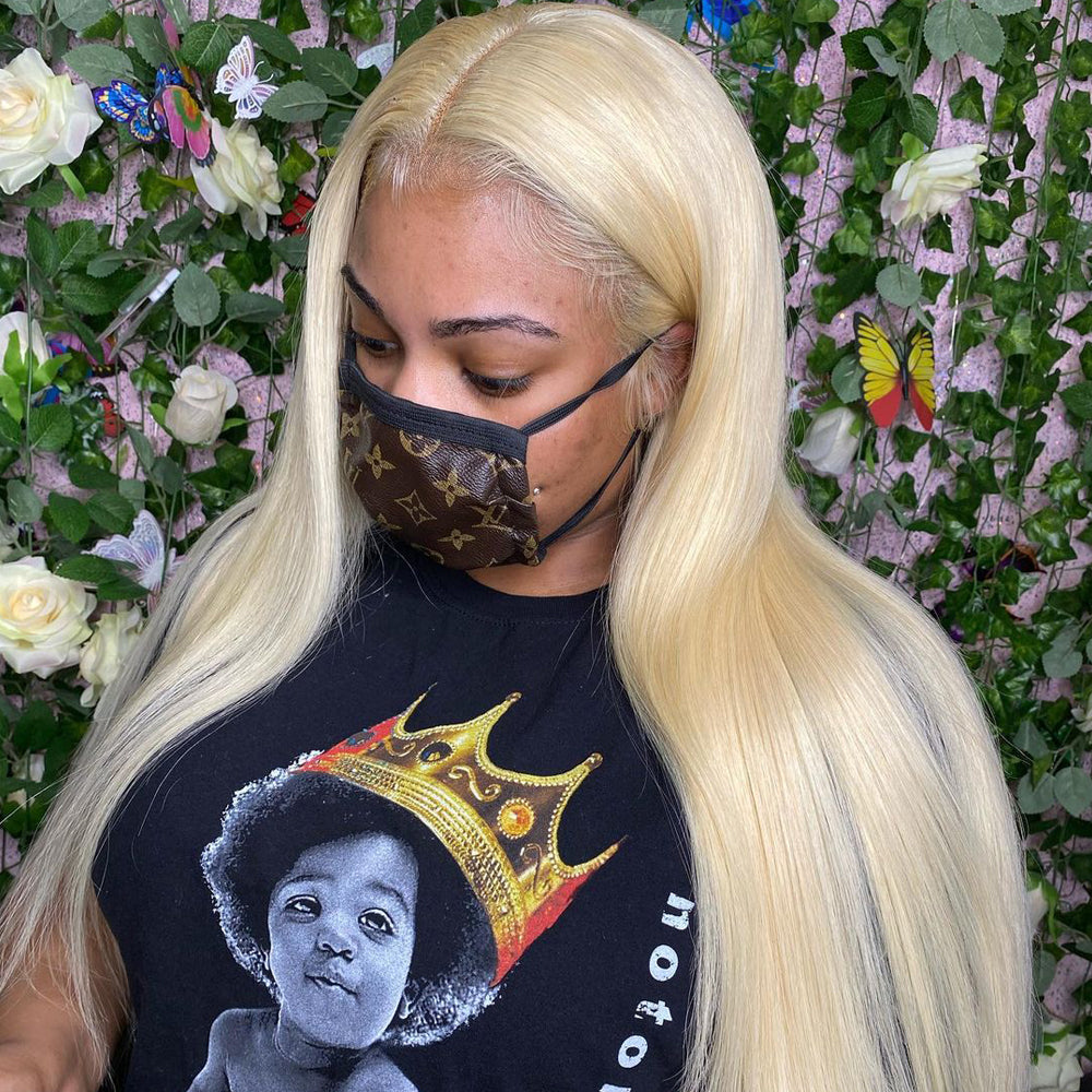 BLONDE 613 SILKY STRAIGHT LACE FRONT HUMAN HAIR LACE WIG