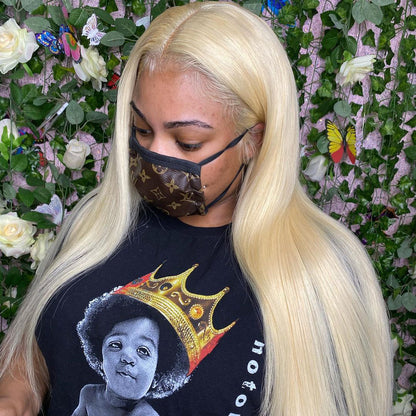 BLONDE 613 SILKY STRAIGHT LACE FRONT HUMAN HAIR LACE WIG