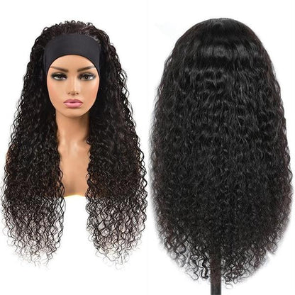 Water Wave Headband Wigs Glueless Human Hair Wigs