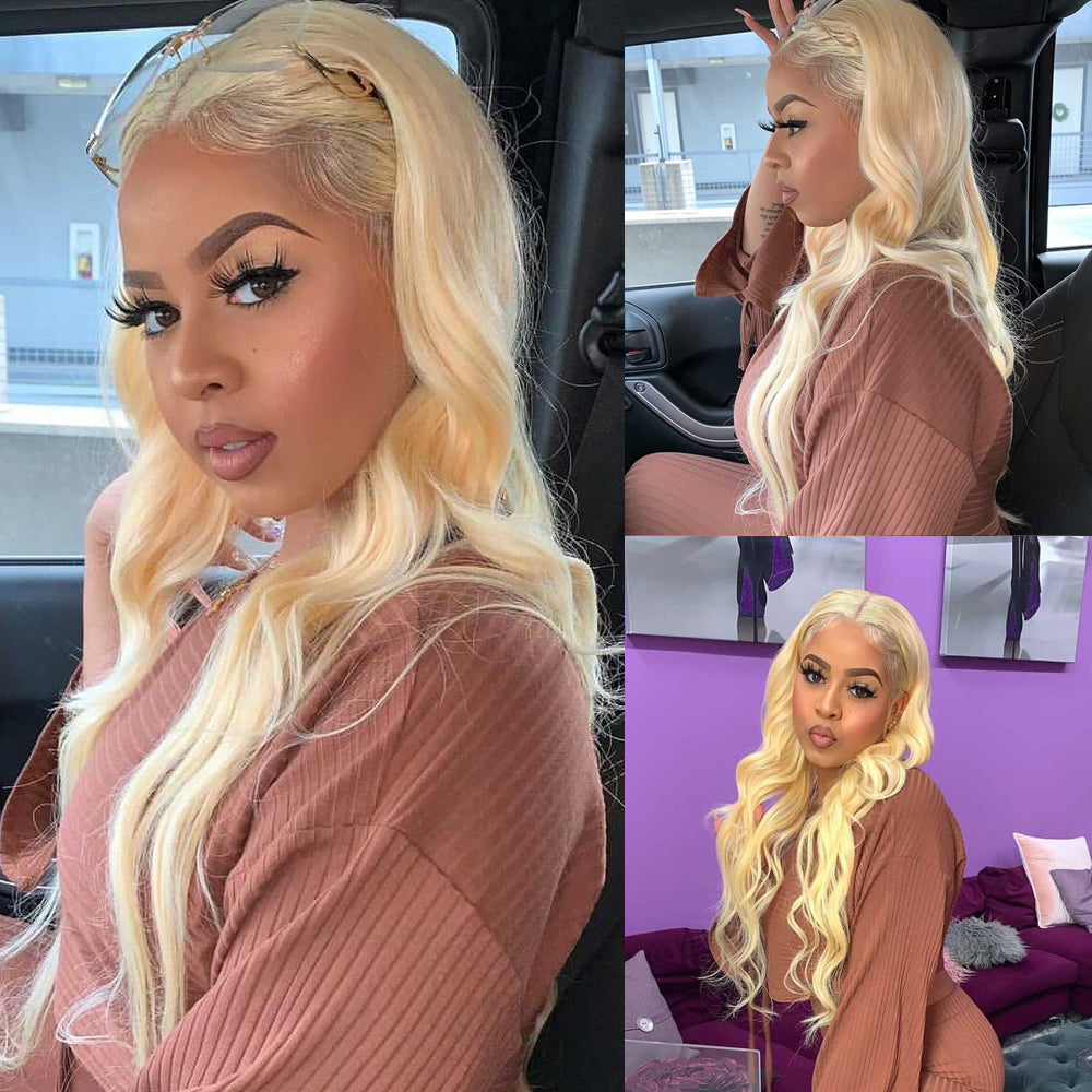 BLONDE 613 BODY WAVE LACE FRONT HUMAN HAIR LACE WIG
