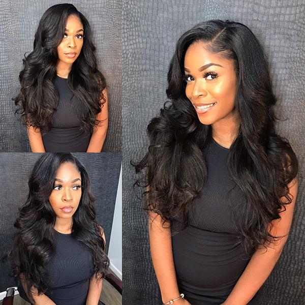 U Part Glueless Body Wave Human Hair Wig