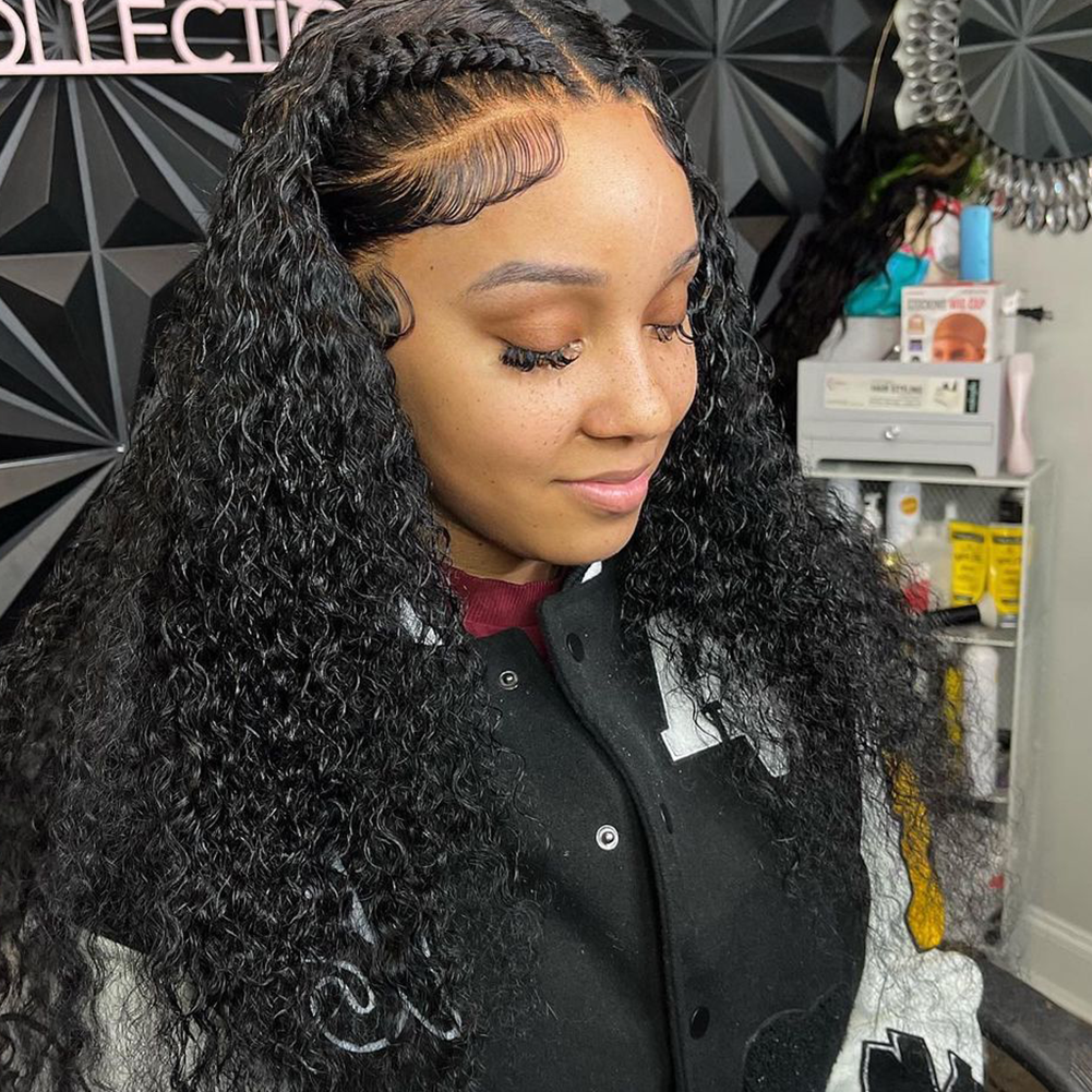 SUPER Pre-plucked Curly Hair 360 Lace Front Wig