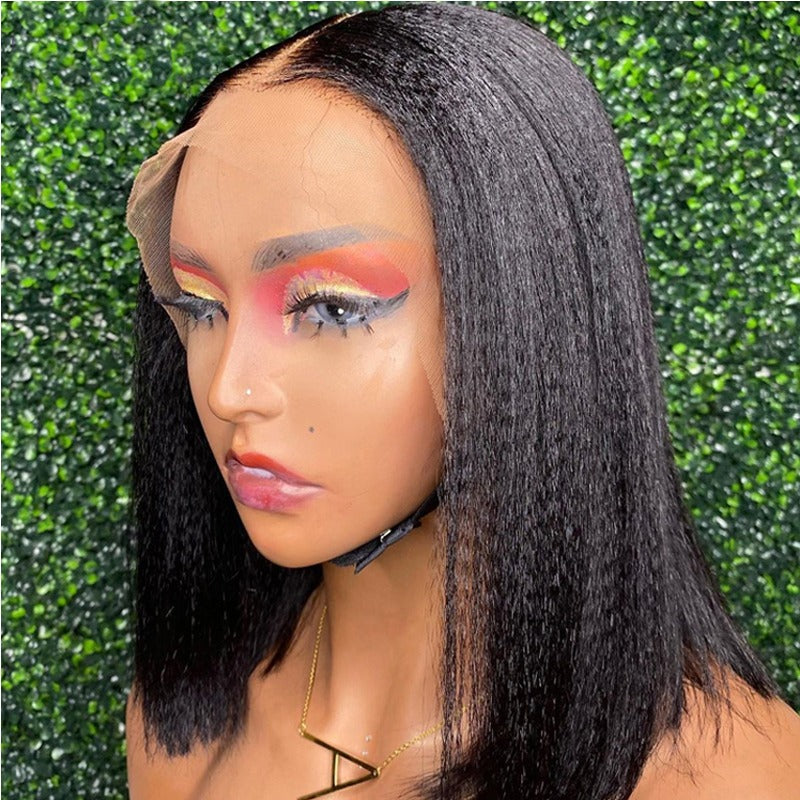 【BIG SALE】HD Lace SUPER Pre-plucked Yaki Bob Wig