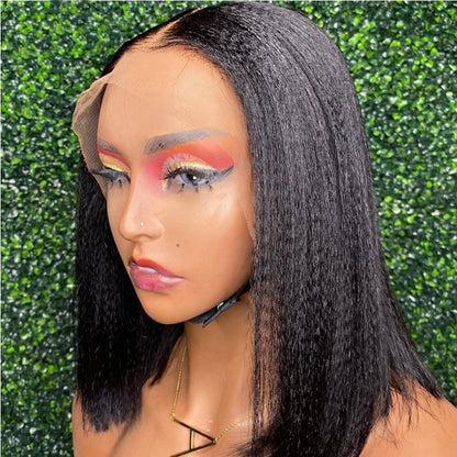 【BIG SALE】HD Lace SUPER Pre-plucked Yaki Bob Wig